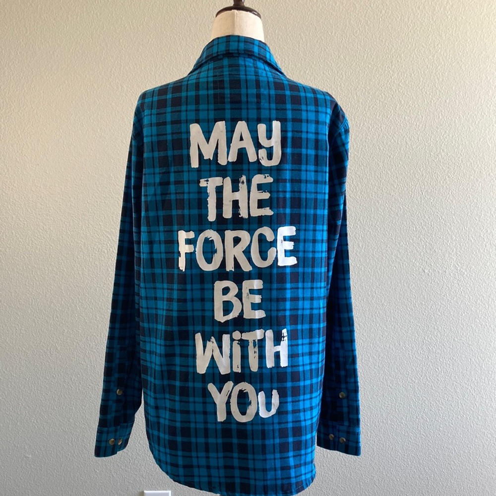 Cakeworthy Star Wars “May The Force Be With You” Flannel- Small
